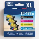 Pack compatible BROTHER LC-123 12 cartouches