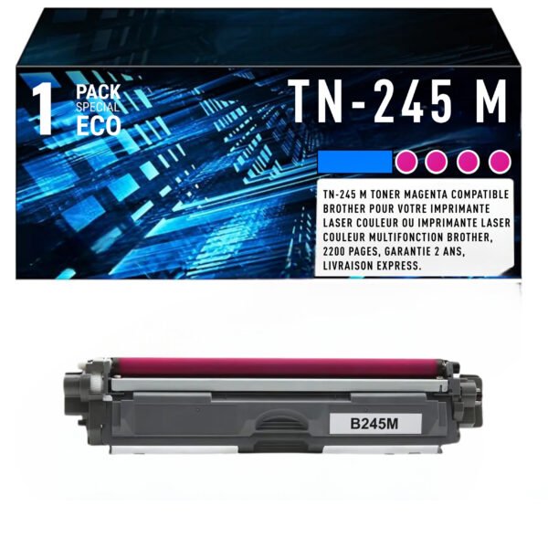 Cartouche de Toner Magenta Brother TN-245M – 2 200 pages
