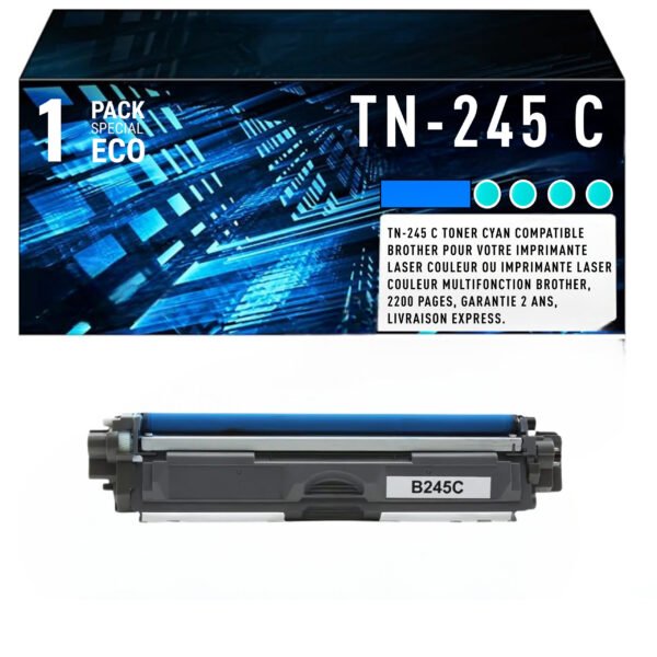 Cartouche de Toner Cyan Brother TN-245C – 2 200 pages