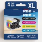 Pack compatible BROTHER LC1240/LC1280, 4 cartouches