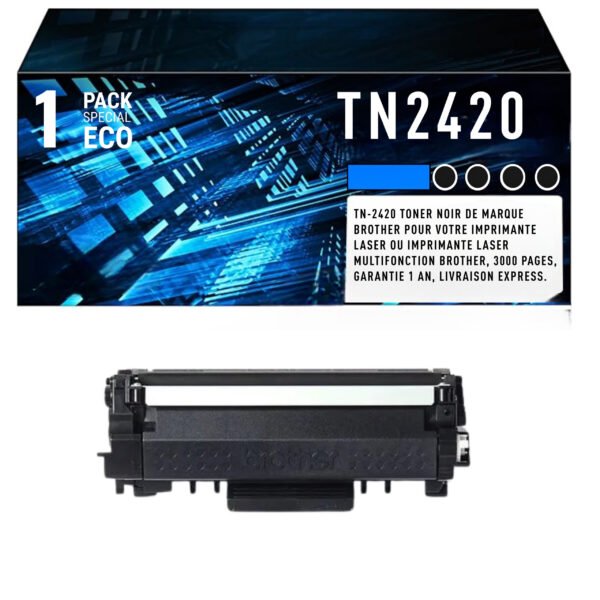 Cartouche de Toner Noire Brother TN-2420 – 3 000 pages