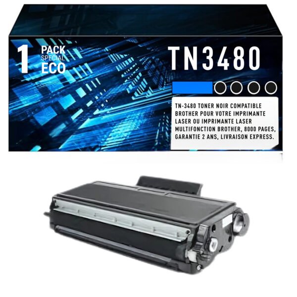 Cartouche de Toner Noire Brother TN-3480 – 8 000 pages