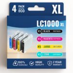 Pack compatible BROTHER LC1000, 4 cartouches
