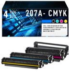 Pack de 4 Cartouches de Toner HP 207A CMYK – Noir, Cyan, Magenta, Jaune