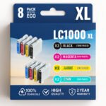 Pack compatible BROTHER LC1000, 8 cartouches
