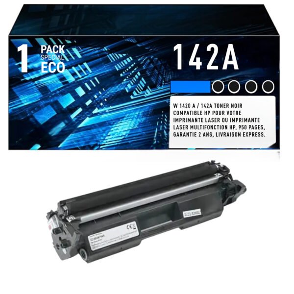 Cartouche de Toner Noire HP 142A (W1420A) – 950 pages