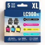 Pack compatible BROTHER LC900, 5 cartouches