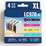 Pack compatible BROTHER LC970, 4 cartouches