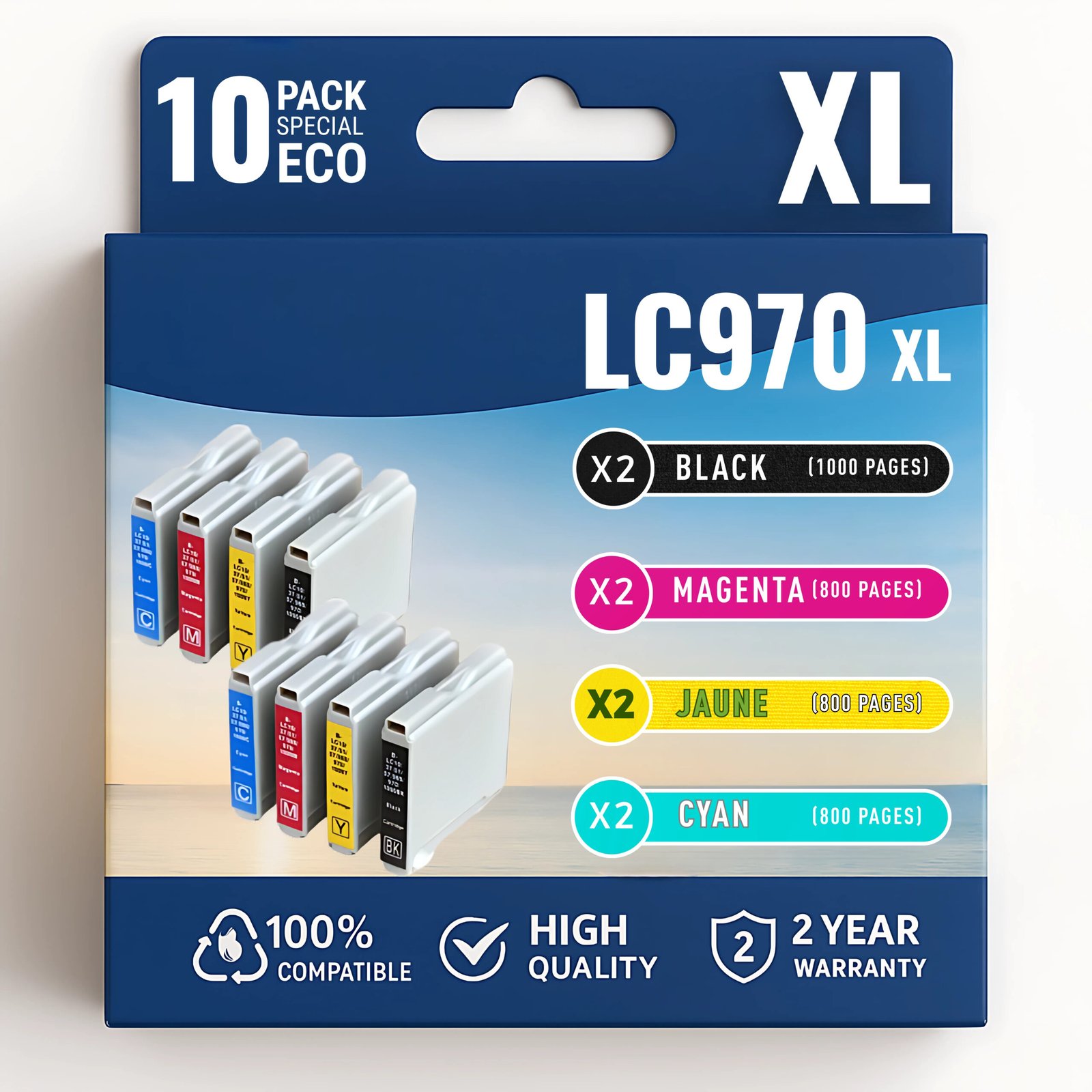 41 Pack 10 cartouches compatibles BROTHER LC-970 – Image 1