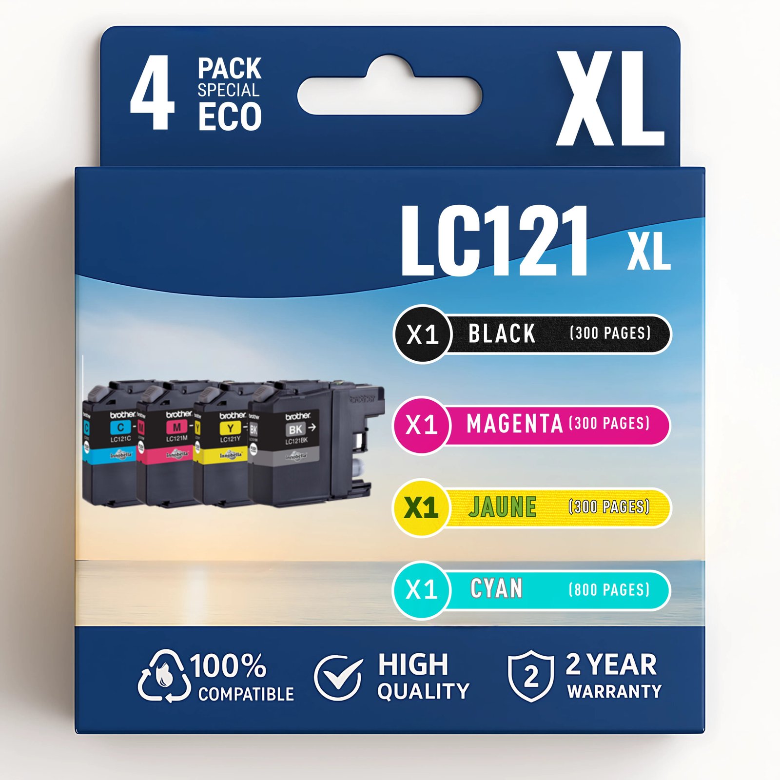 42 Brother Multipack LC121 4 cartouches – Image 1