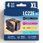 Pack compatible avec BROTHER LC-22e XL 4 cartouches