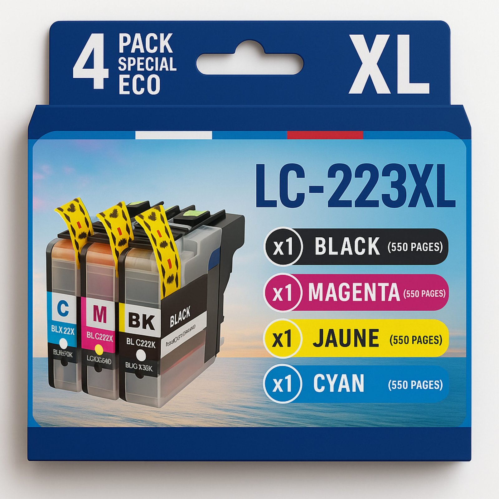5 Pack de 4 Cartouches Compatibles avec BROTHER LC-223 : Rendu Premium à Prix Abordable – Image 1