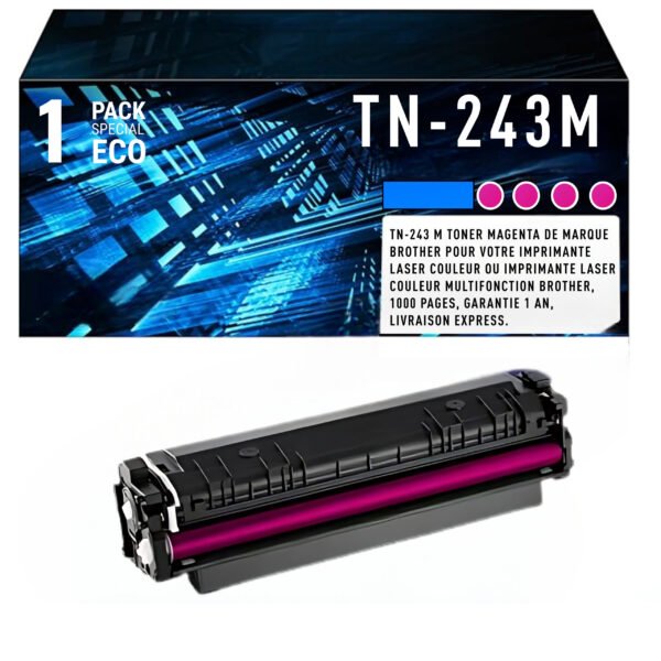 Cartouche de Toner Magenta Brother TN-243M – 1 000 pages