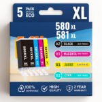 Pack 5 Cartouches compatibles CANON PGI-580 CLI-581 XL