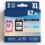 Pack 2 Cartouches compatibles HP 62 XL