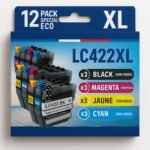 pack de 12 cartouches compatibles BROTHER LC422XL