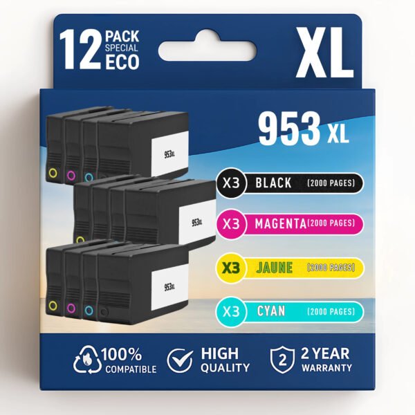 Pack 12 Cartouches compatibles HP 953 XL