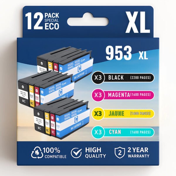 Pack 12 Cartouches compatibles HP 953 XL