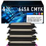 Pack 4 Toners Compatibles HP 645A (C9730A, C9731A, C9732A, C9733A) – Noir, Cyan, Jaune, Magenta
