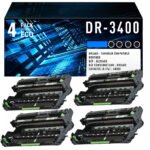 Pack de 4 Tambours Compatibles Brother DR-3400 – Rendement Élevé