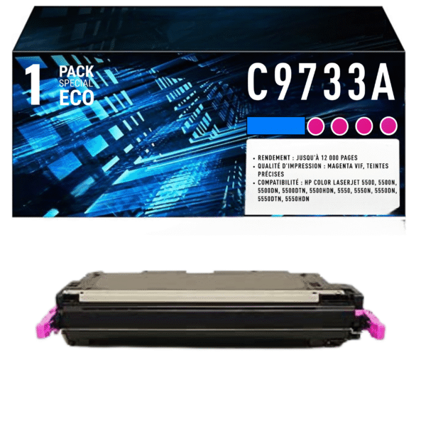 C9733A – Toner Magenta Compatible HP 645A