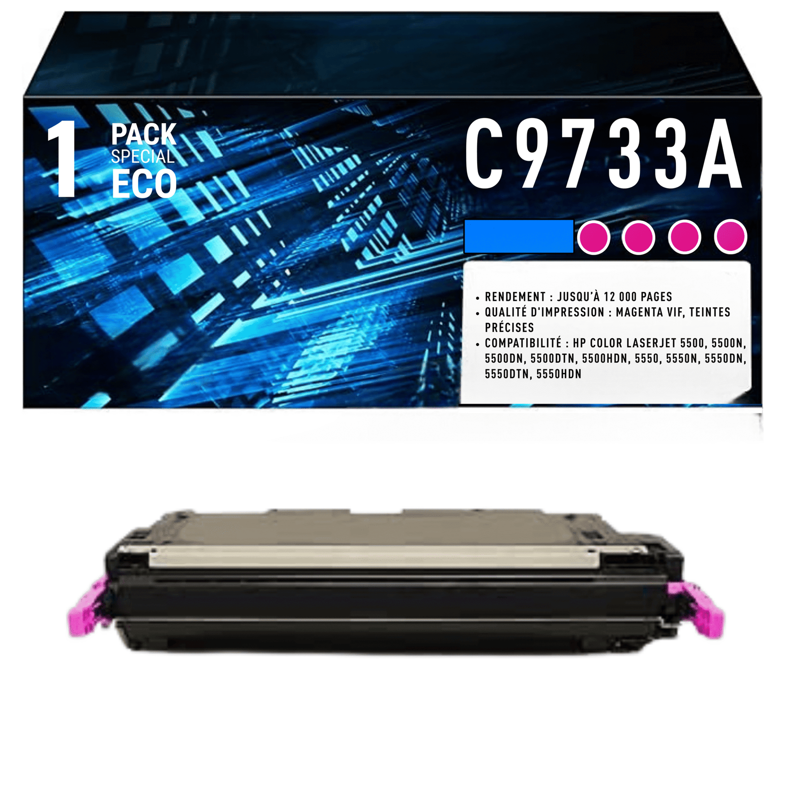 toner C9733A – Toner Magenta Compatible HP 645A – Image 1