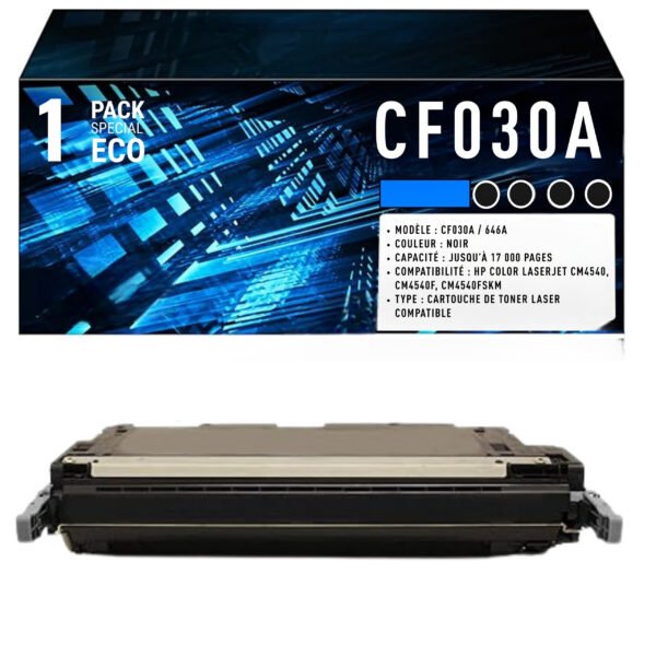 Cartouche de Toner Noir Compatible HP 646A (CF030A) – 12 000 pages