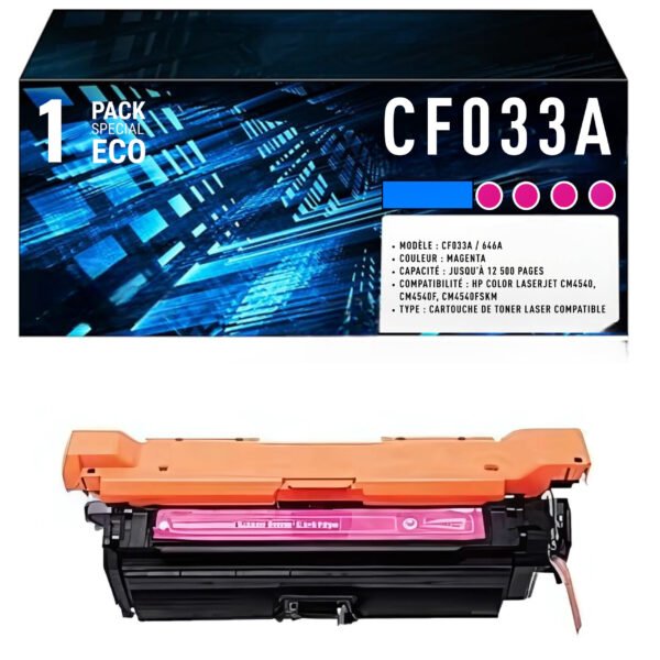 Cartouche de Toner Magenta Compatible HP 646A (CF033A) – 12 500 pages