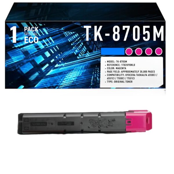 Cartouche de Toner Magenta Compatible Kyocera TK-8705M – 20 000 pages