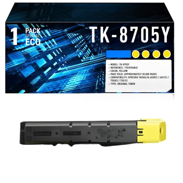 Cartouche de Toner Jaune Compatible Kyocera TK-8705Y – 20 000 pages