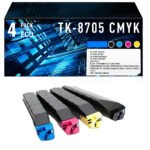 Pack de 4 Toners Compatibles Kyocera TK-8705 (TK-8705K / C / M / Y) – Noir, Cyan, Magenta, Jaune