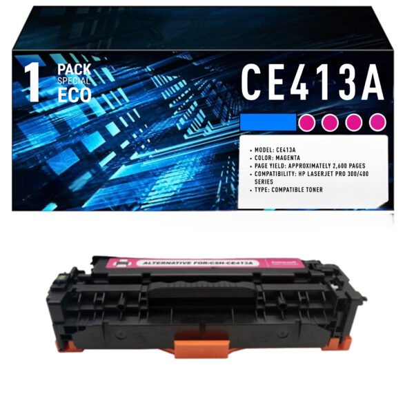 Cartouche de Toner Magenta Compatible HP 305A (CE413A) – 2 600 pages