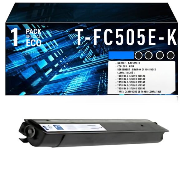 Cartouche de Toner Noir Compatible Toshiba T-FC505E-K – 38 000 pages