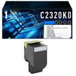 Cartouche de Toner Noir Compatible Lexmark C2320K0 – 1 000 pages