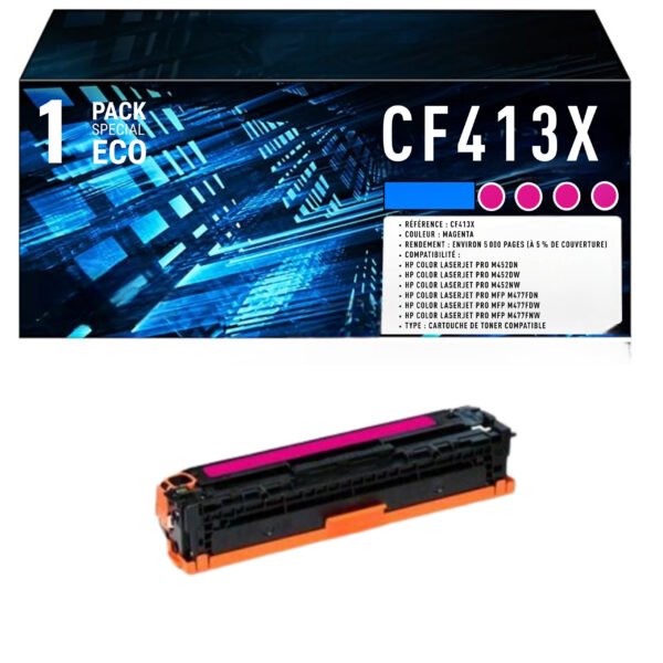 Cartouche de Toner Magenta Compatible HP 410X (CF413X) – 5 000 pages